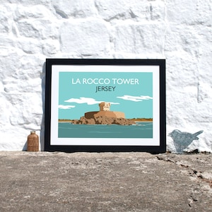 La Rocco Tower St Ouen Jersey Channel Islands UK, Travel Print, Rocco Tower Poster, Art Work, Jersey Souvenir