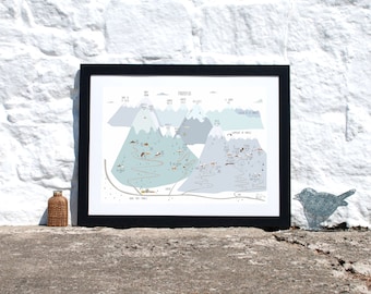 Paradiski ski map- La Plagne , Les Arcs, Peisey, Peisey Vallandry, La Plagne Motalbert , Belle Plagne, Les Coches, Les Arc 1950, ski memento