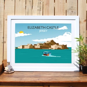 Elizabeth Castle, Jersey Kanalinseln, Elizabeth Castle Druck, Jersey Poster, Home Decor, Kunstarbeit Jersey