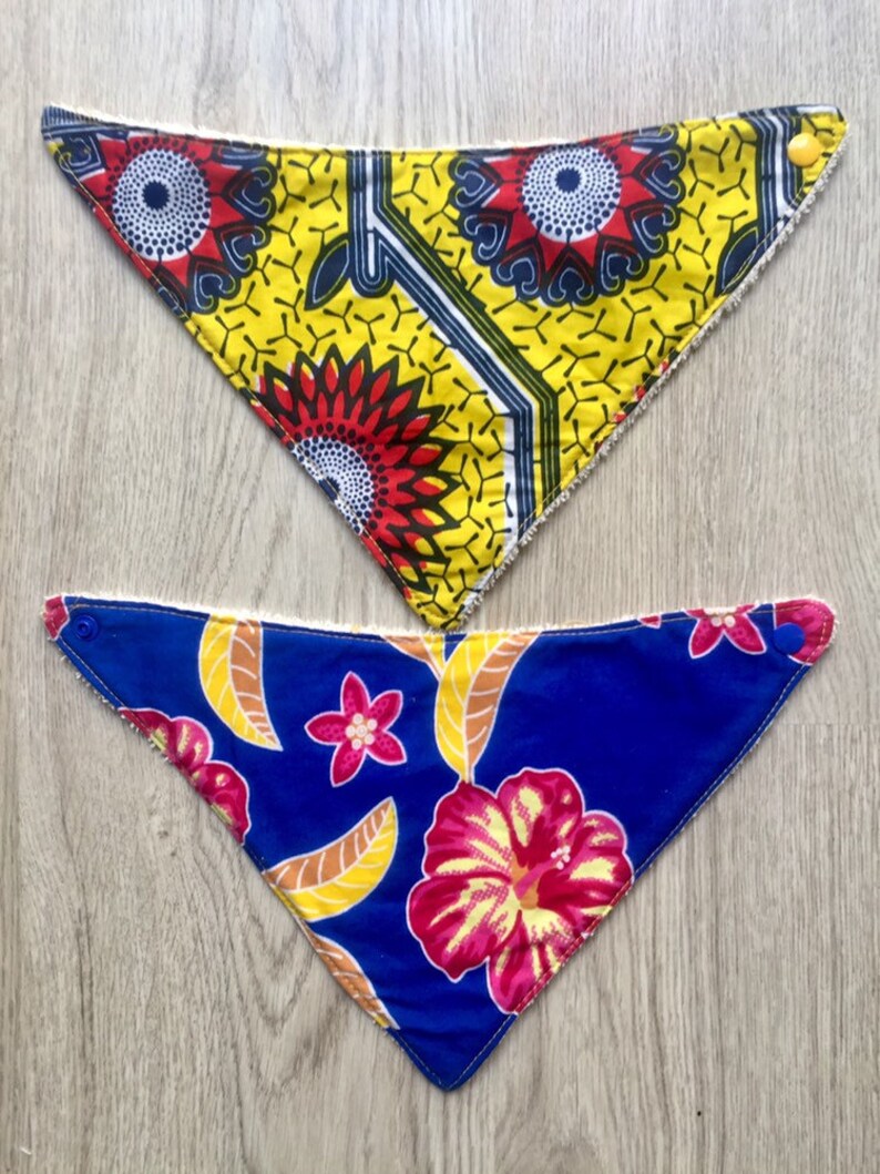 Pack de dos bandanas para bebé Amarillo y azul