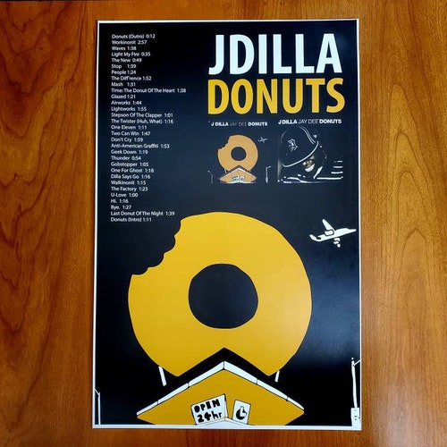 J Dilla Donuts Hip Hop Art Poster Print