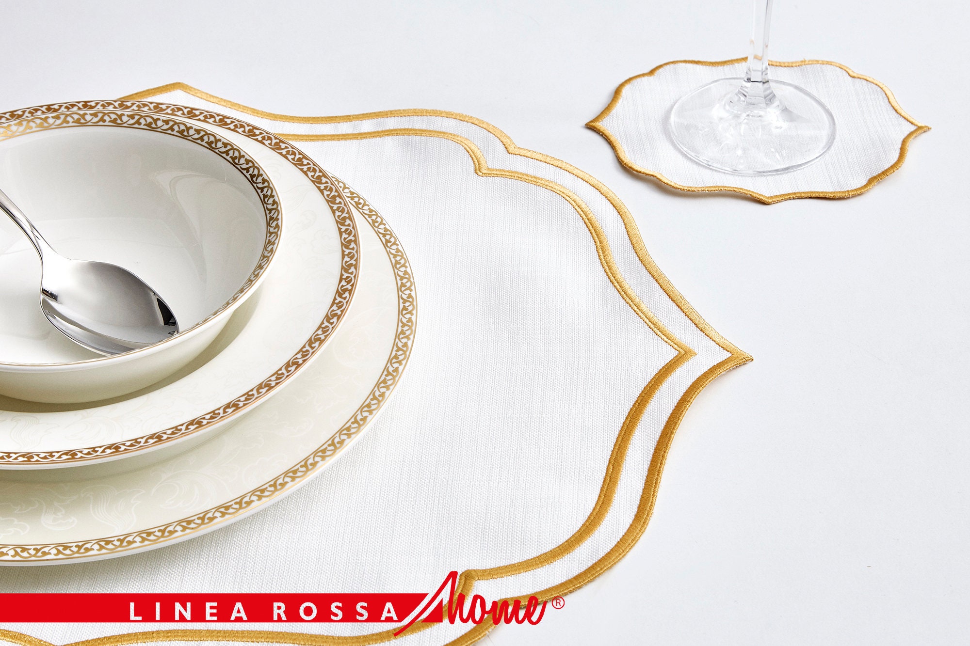 Placemats and Coaster set Gold Frame Placemats Wedding Gift Etsy