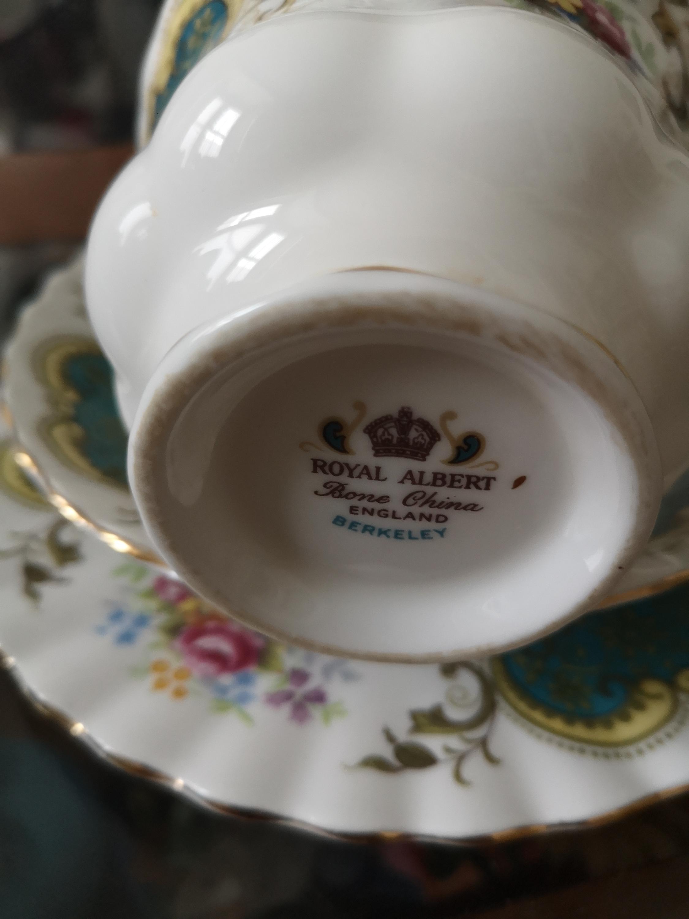 Royal Albert Berkeley Trio of Tea Cup Saucer and Side Plate - Etsy