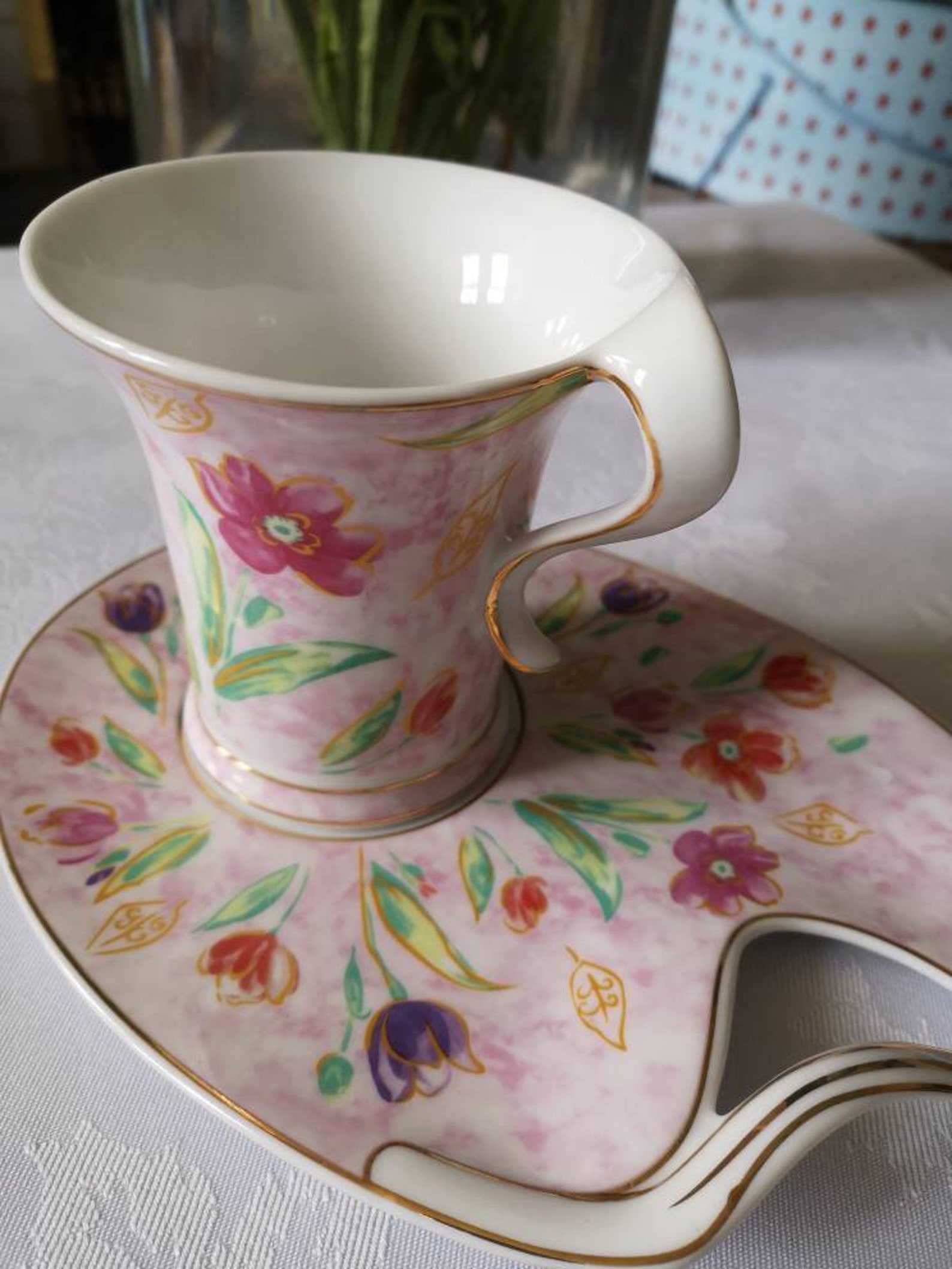 The Leonardo Collection Floral Pretty Coffee Tea Cup and Saucer
