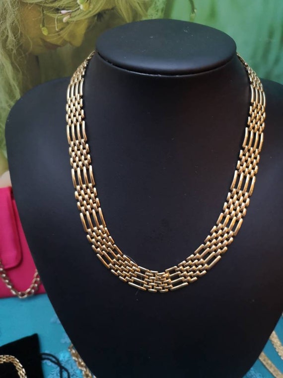 Vintage clean gold plated chain necklace in ex condit… Gem