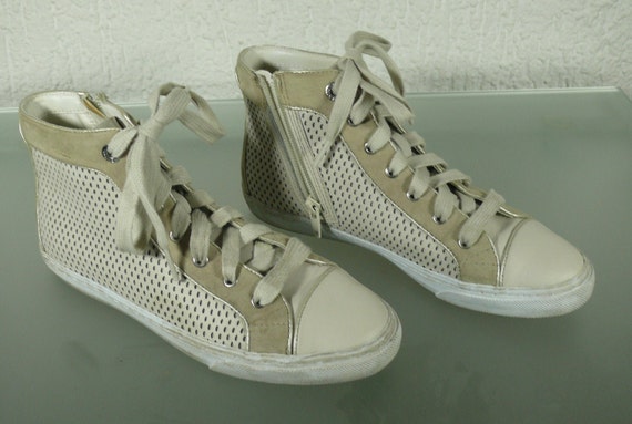 Logro Frase Poderoso 37EU High Top Sneaker GEOX RESPIRA Patented Leather Italian - Etsy