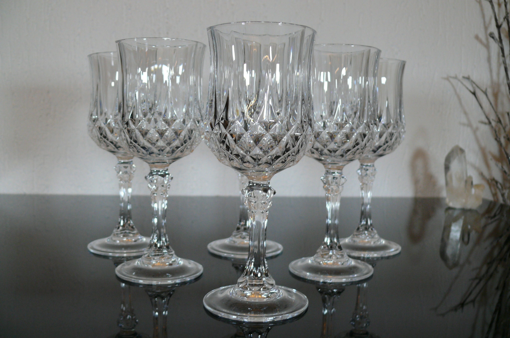 612 FRANZÖSISCHE CRYSTAL WINE Gläser. Crystal D Argues Etsy.de