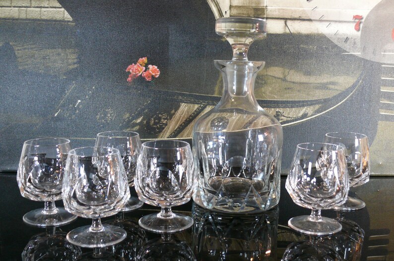 6 CRYSTAL SNIFTERS Set. Liqueur Cognac , Brandy, Whiskey Snifters 6 Heavy Lead Crystal Glasses