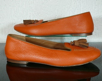 40.5eu VERA CUOIO Leather Loafers. SloNO Made in Italy