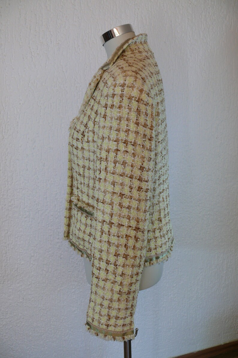 Size 38EU Suit Jacket Tweed Dress Jacket ITALIAN WOOLBLEND PEACOAT Jacket Has Lining