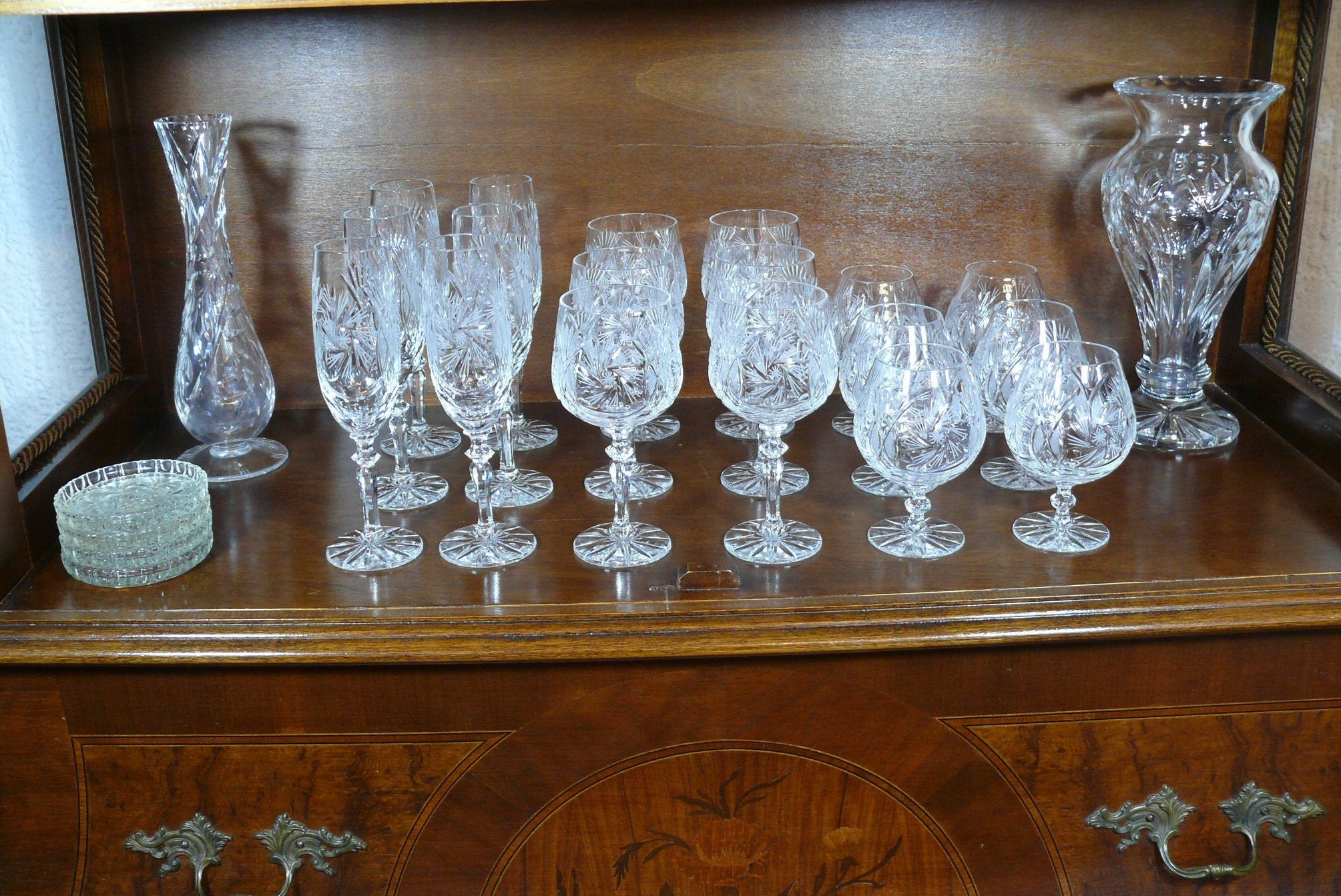 Crystal Champagne Glasses – Bohemian VRF collection - Bohemia Crystal -  Original crystal from Czech Republic.