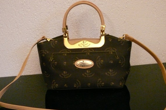 Dibardino WALTER VALENTINO DESIGNER Handbag .made in Italy Gold Accents .  Like New Never Used 