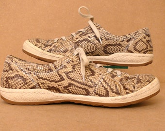 39eu Snakeskin Sneakers. LEATHER , JOSEF SEIBLE. Hand made in Germany.