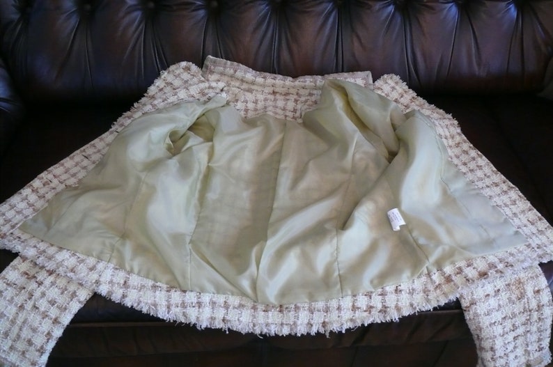Size 38EU Suit Jacket Tweed Dress Jacket ITALIAN WOOLBLEND PEACOAT Jacket Has Lining