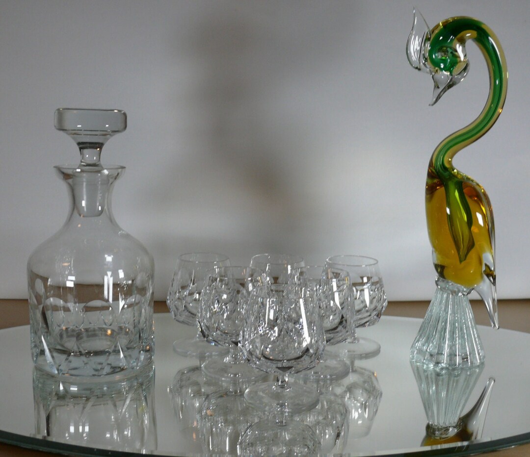 6 CRYSTAL SNIFTERS Set. Liqueur Cognac , Brandy, Whiskey Snifters 6 Heavy Lead Crystal Glasses