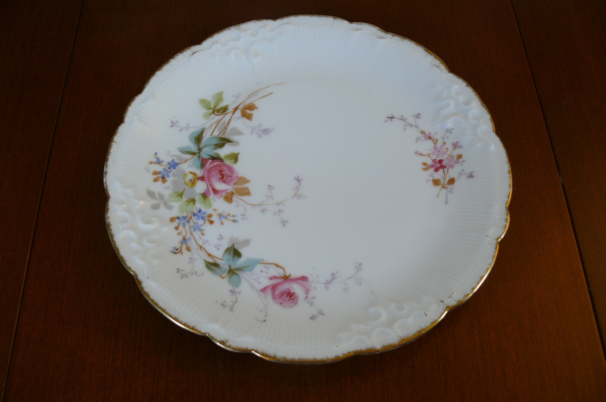 4 Antique LIMOGE FRANCE PLATES Textured Hand Painted Etsy