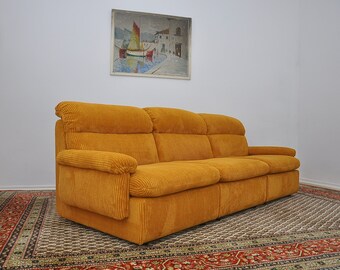 Corduroy modular sofa, 1970s, set of 3