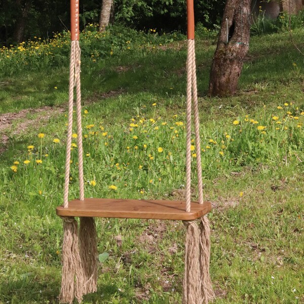 wood outdoor swing