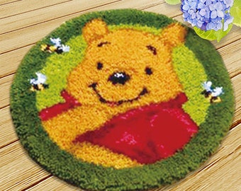 DIY Cute Pokemon Pikachu Evee Cartoon Make your own Rug Latch Hook Craft crochet