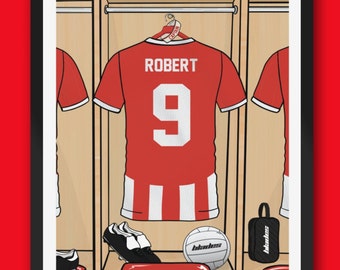 Personalised Sheffield United locker room captain artwork