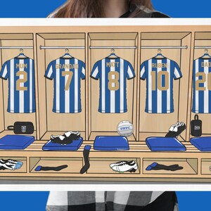 Personalised Sheffield United locker room captain artwork