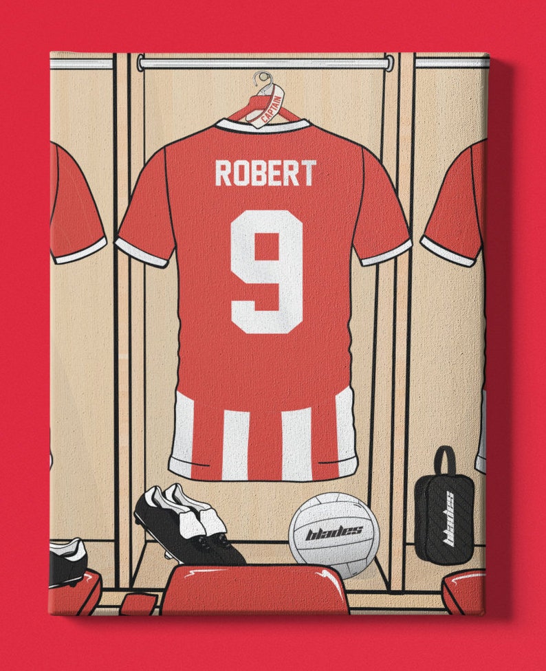 Personalised Sheffield United locker room captain artwork