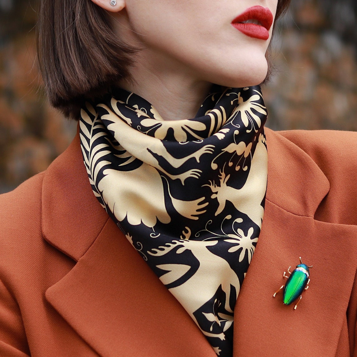 Part Two Schal - Black Houndstooth/schwarz