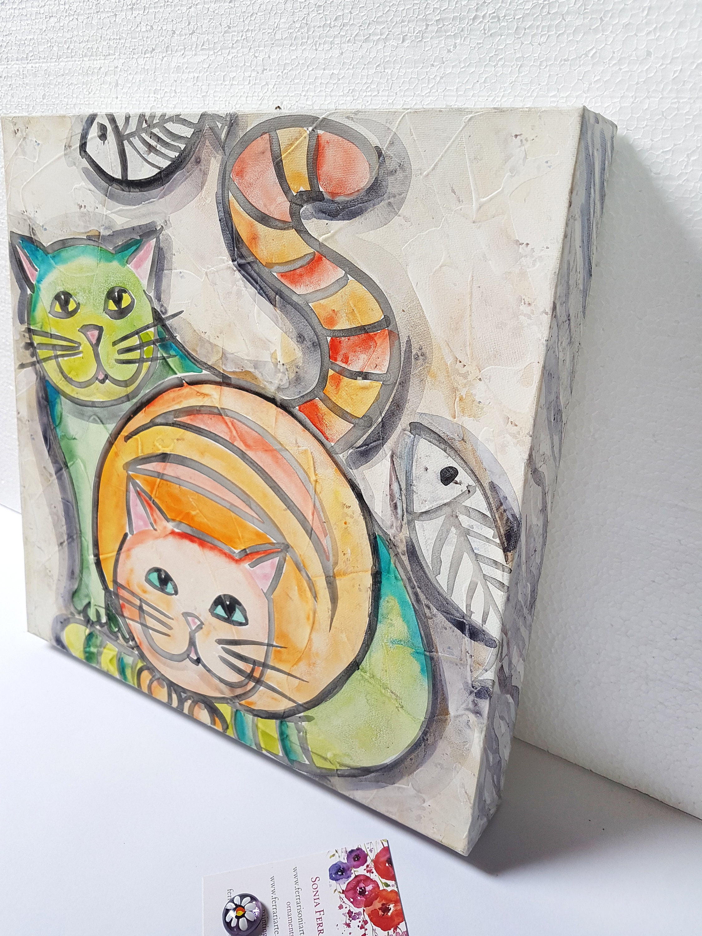 Shukqueen Kit Pittura A Olio Fai Da Te Per Adulti - Motivo Gatto 40x50cm, Tela Numerata Con Pennelli E Colori Acrilici