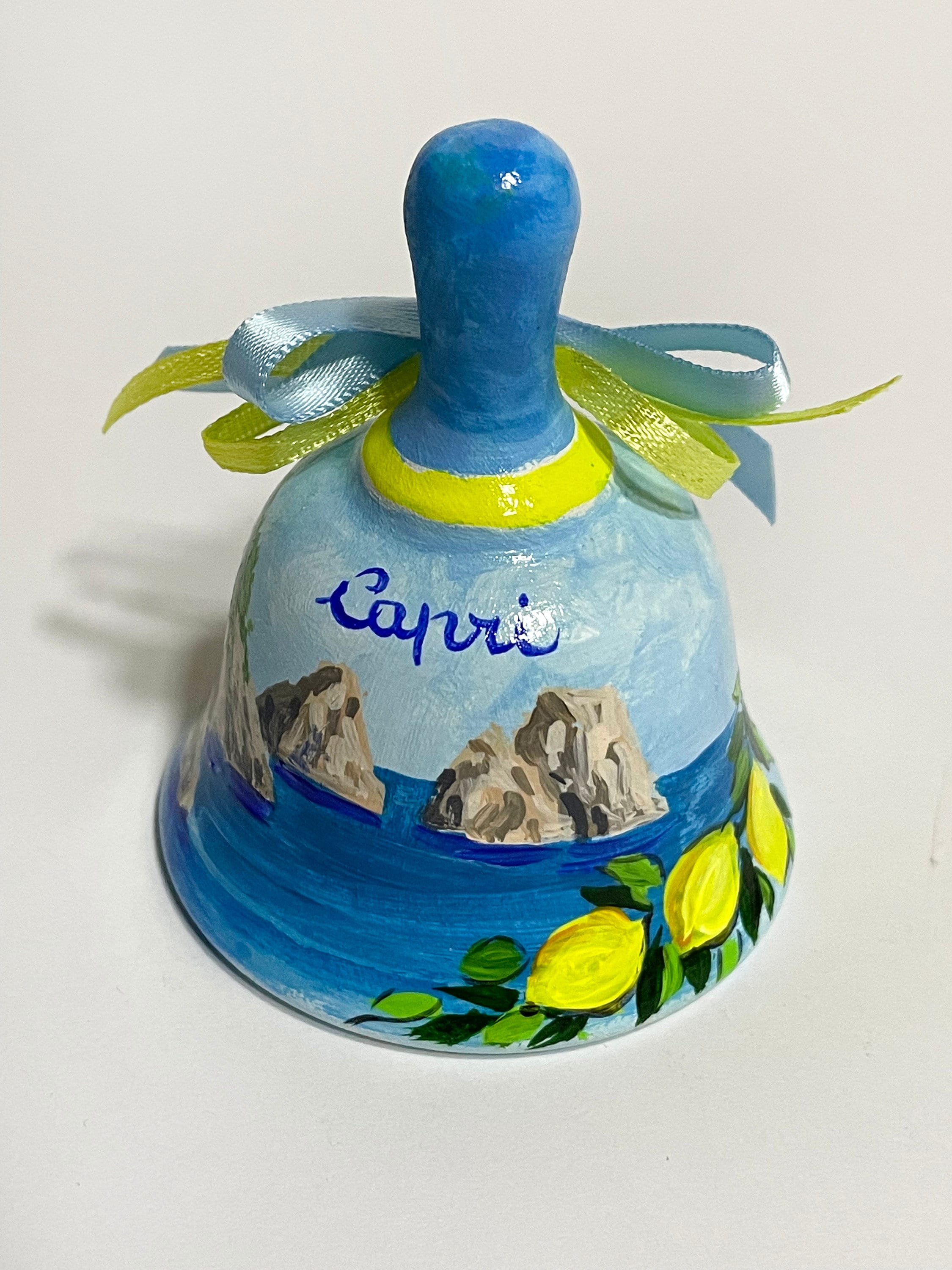 Ceramic Bell With Capri, Italy. Italian Souvenir With Capri