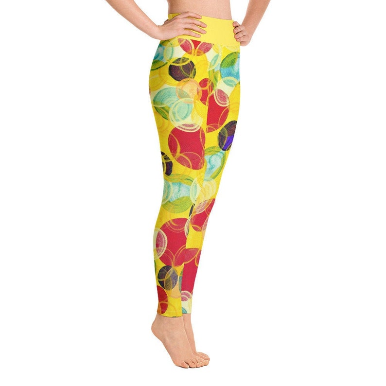 Polka dots design from original acrylic painting Yoga Leggings
