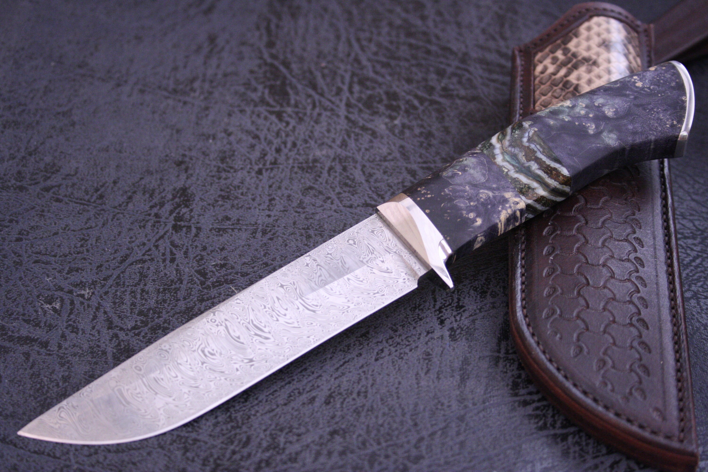 Damasteel Hunting knife Etsy