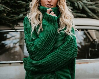 Green Sweater - Etsy