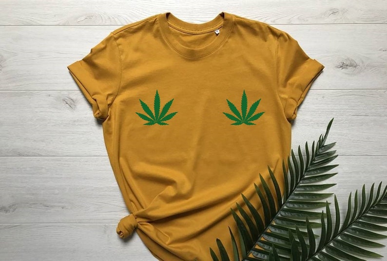 Marijuana Shirt Cannabis leaves Shirt Weed Titties Tshirt Etsy