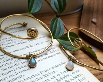 Boho Armreif aus Messing