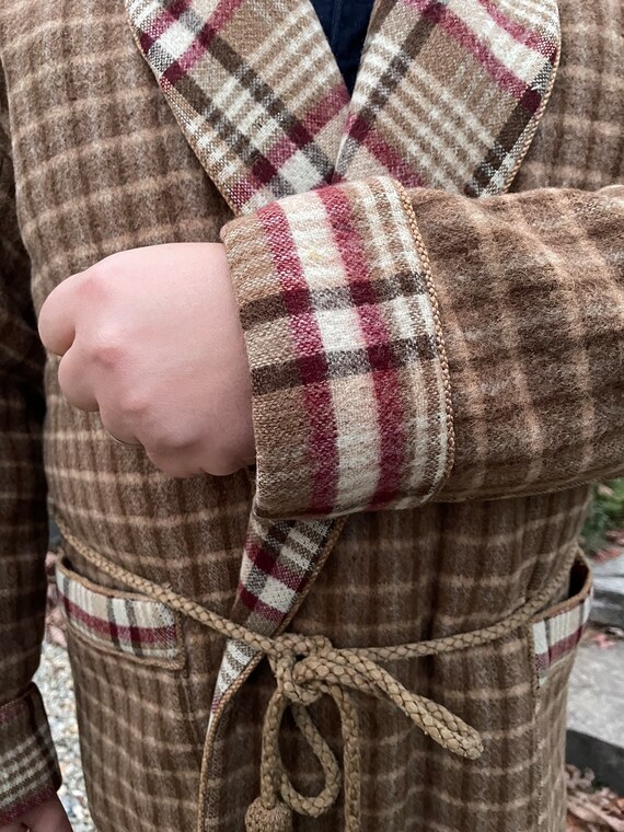 Amazing Victorian Scottish Wool Robe, dressing gow