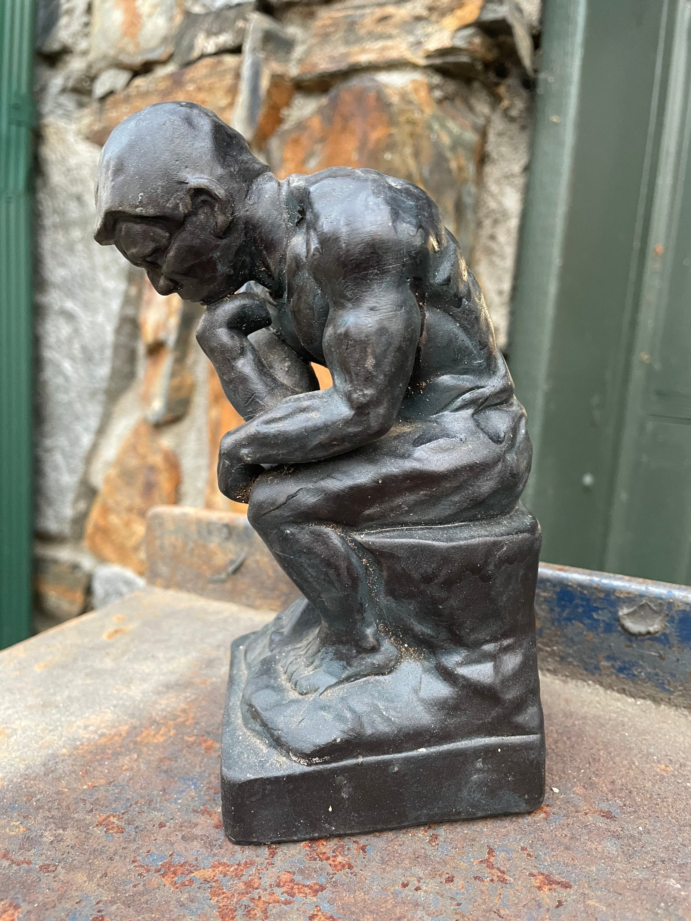 Rodin The Thinker plaster casting sculpture Etsy