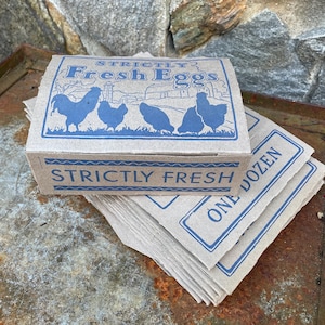 1950s vintage original egg box, cardboard carton, vintage farmhouse chic