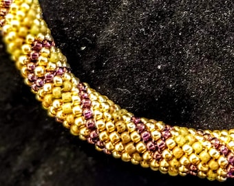Geometric Rope Necklace / Beaded Necklace Rope / Beaded Jewelry / Beaded Choker / Bead Necklace / Beaded Rope Necklace / Elegant