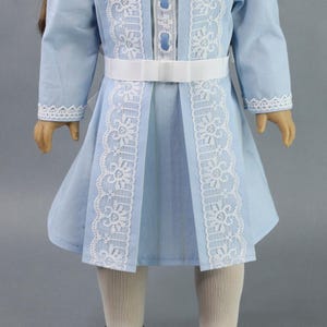 18 inch doll clothes pattern ~ Edwardian Day Dress PDF Sewing Pattern hand crafted for historical 1900’s AG Dolls image 3