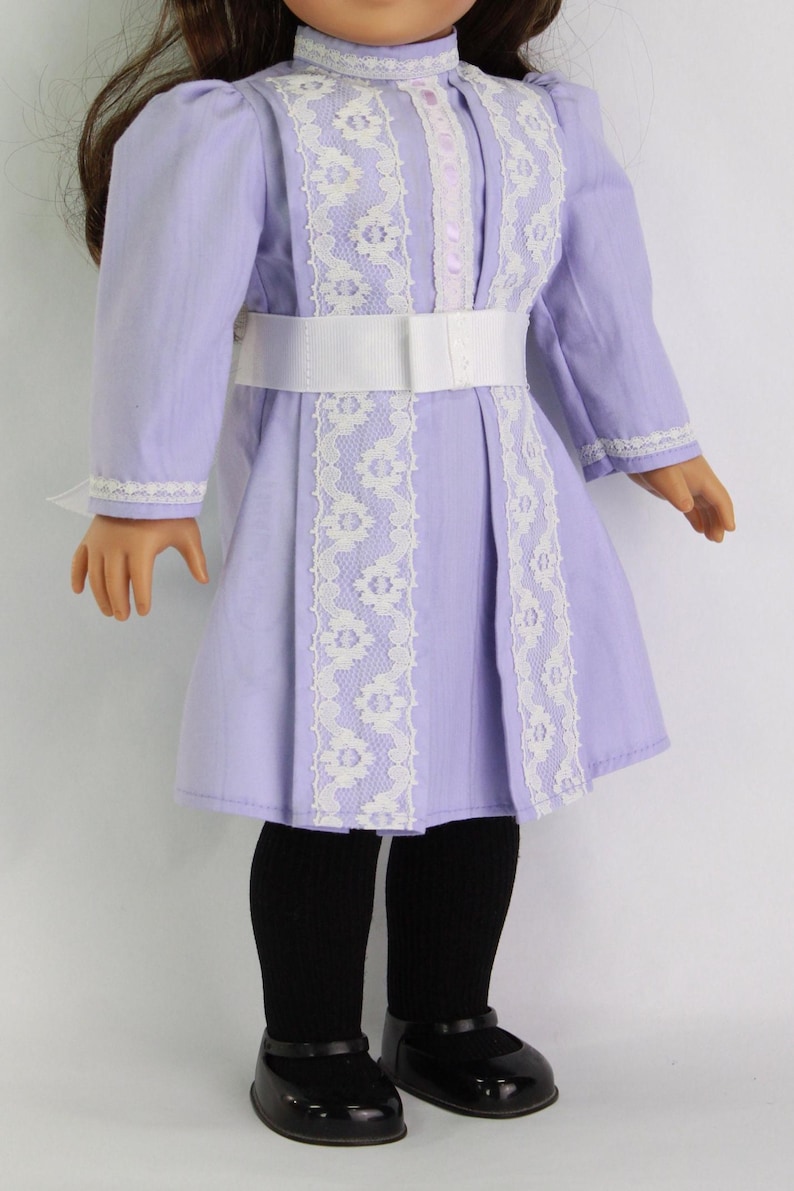 18 inch doll clothes pattern ~ Edwardian Day Dress PDF Sewing Pattern hand crafted for historical 1900’s AG Dolls image 9