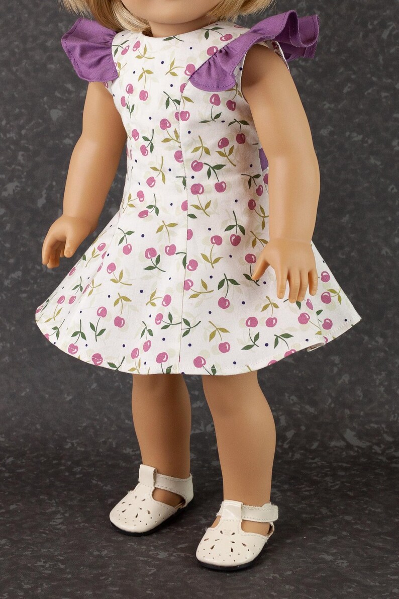 18 inch Doll Clothes Pattern ~ Opal's Ruffle Dress PDF Sewing hand made to fit historical AG Dolls image 6