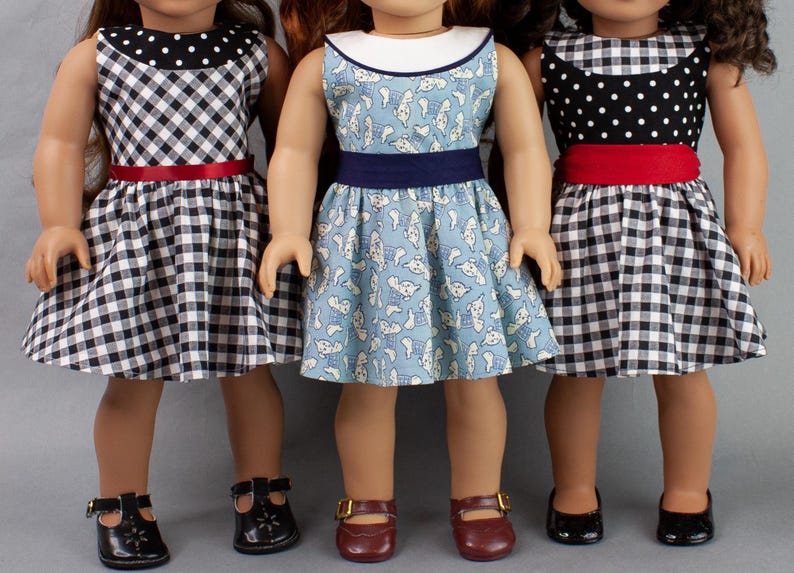 18 inch doll clothes dress pattern ~ Delphine's Bow Knot Dress PDF Sewing Pattern image 4