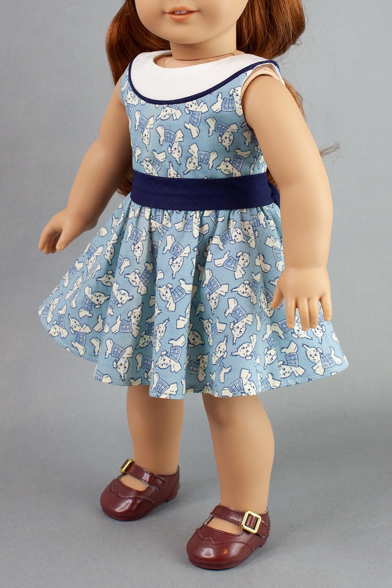 18 inch doll clothes dress pattern ~ Delphine's Bow Knot Dress PDF Sewing Pattern image 8