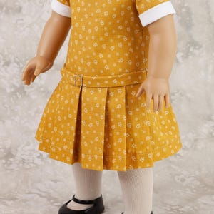 18 inch doll dress pattern ~ Vera's 1920's Dropped Waist Dress with Pleats PDF Sewing Pattern image 6