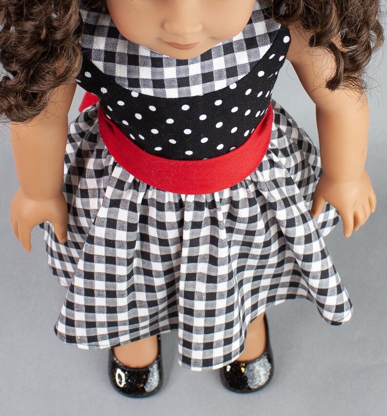 18 inch doll clothes dress pattern ~ Delphine's Bow Knot Dress PDF Sewing Pattern image 5