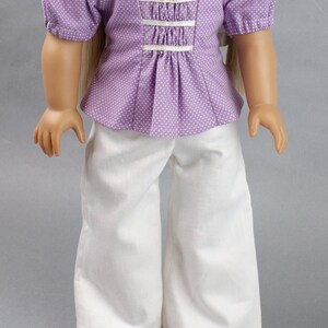 Patrón de costura en PDF para muñeca de 45 cm ~ Top y pantalón con fruncido frontal al estilo de los años 70 imagen 6