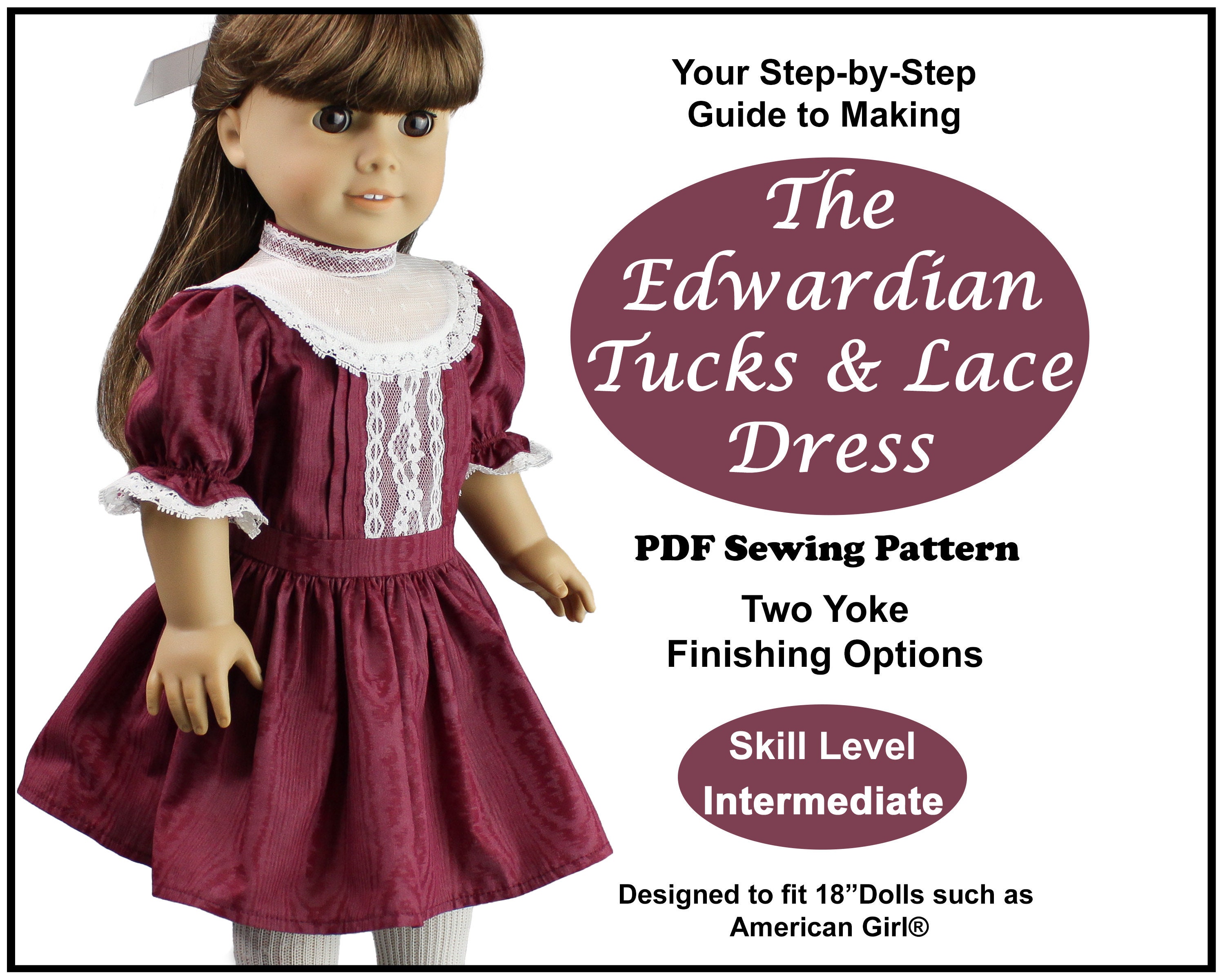 Shady Lane Capri Outfit Doll Clothes Pattern 18 inch American Girl Dolls