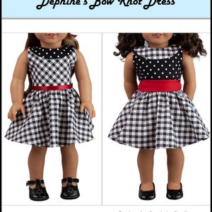 18 inch doll clothes dress pattern ~ Delphine's Bow Knot Dress PDF Sewing Pattern image 3