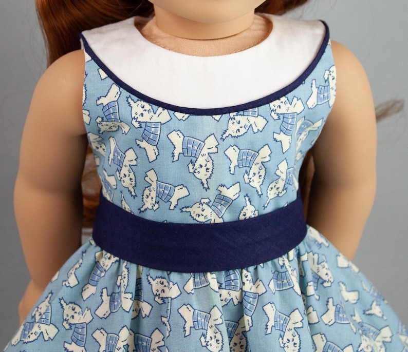 18 inch doll clothes dress pattern ~ Delphine's Bow Knot Dress PDF Sewing Pattern image 7