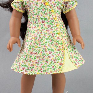 18 inch doll dress pattern ~ Lettie's Button Wrap Dress PDF Sewing Pattern crafted for fitting 18 inch Dolls image 9